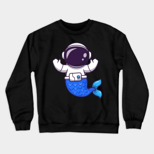 Astronaut Mermaid Cartoon Crewneck Sweatshirt